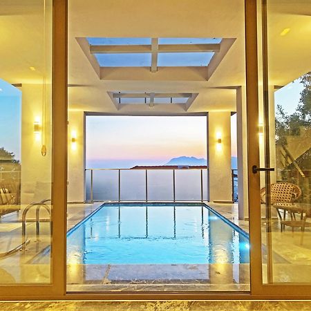 Villa With A Private Heated Pool, Jacuzzi, Overlooking Spectacular Views Of The Sea Kaş Esterno foto