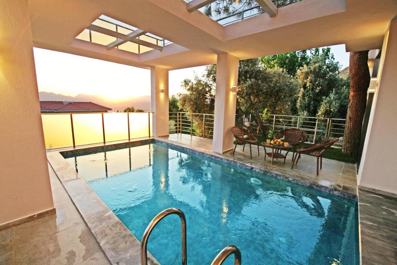 Villa With A Private Heated Pool, Jacuzzi, Overlooking Spectacular Views Of The Sea Kaş Esterno foto
