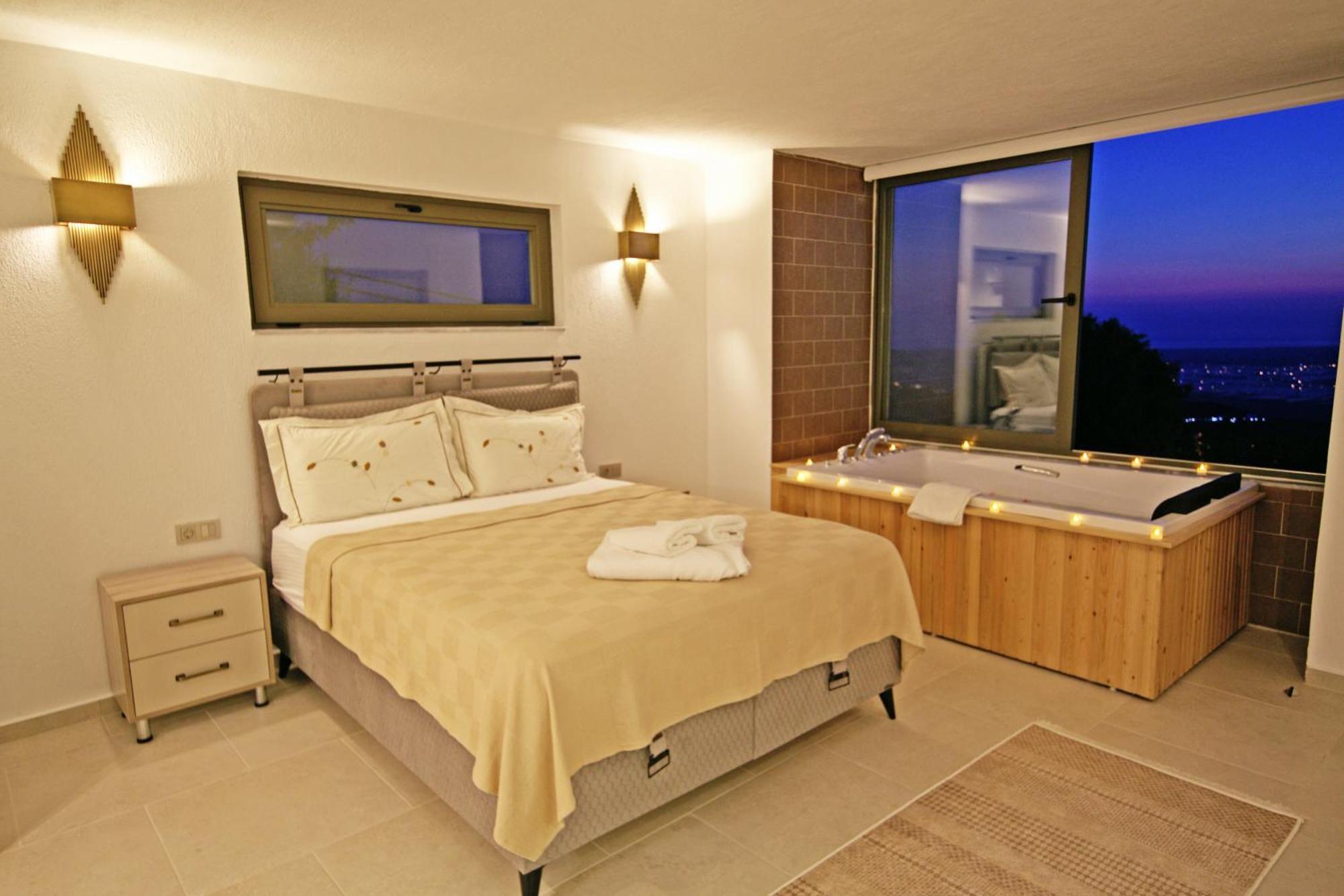 Villa With A Private Heated Pool, Jacuzzi, Overlooking Spectacular Views Of The Sea Kaş Esterno foto